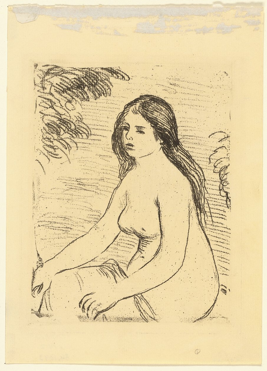 Sedící nahá žena od Pierre Auguste Renoir