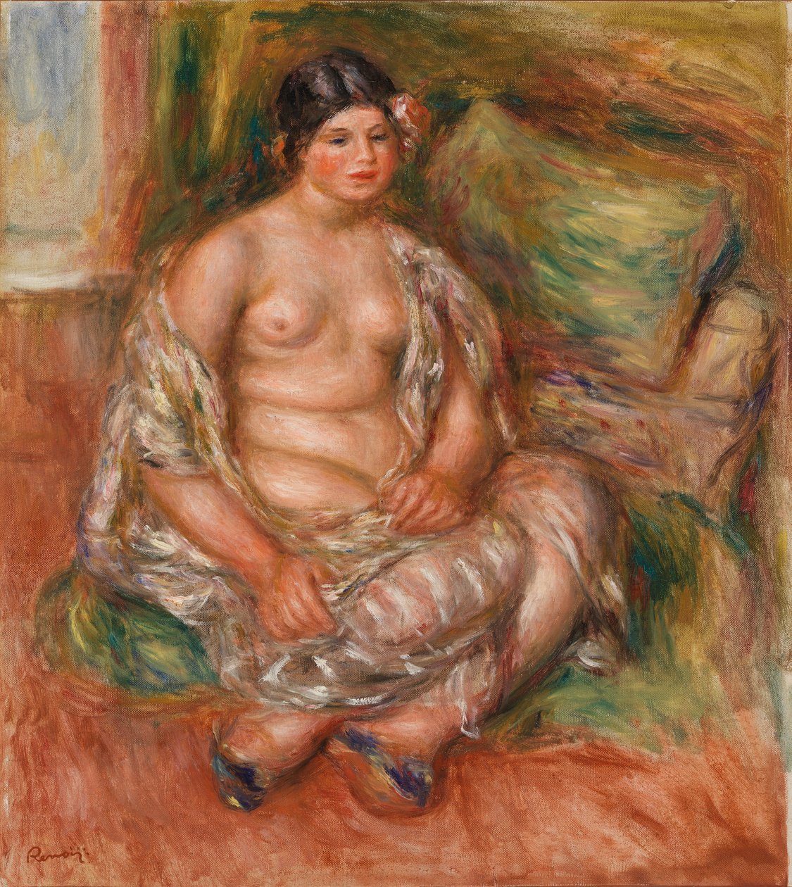 Sedící Odalisque od Pierre Auguste Renoir