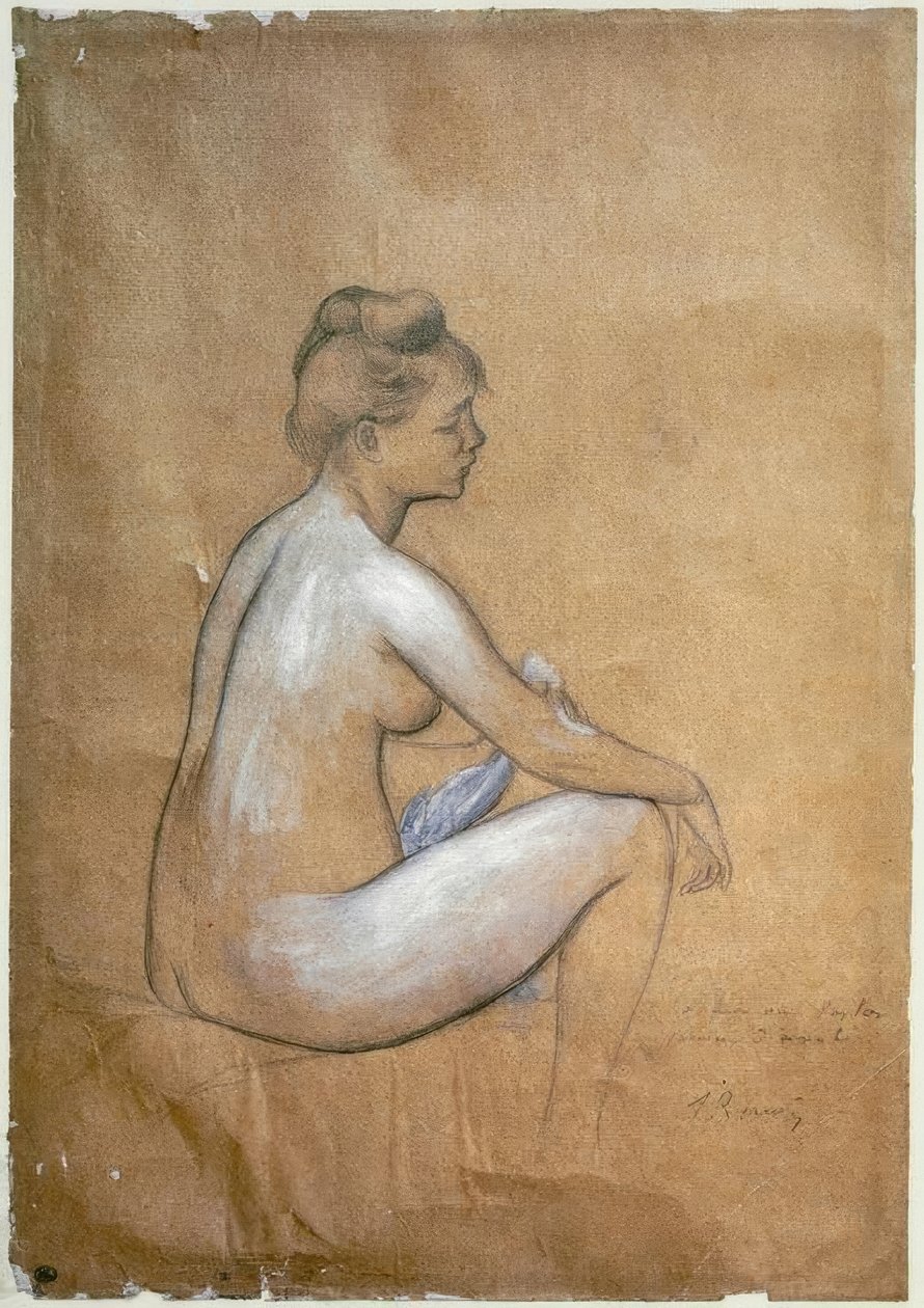Sedící koupající od Pierre Auguste Renoir