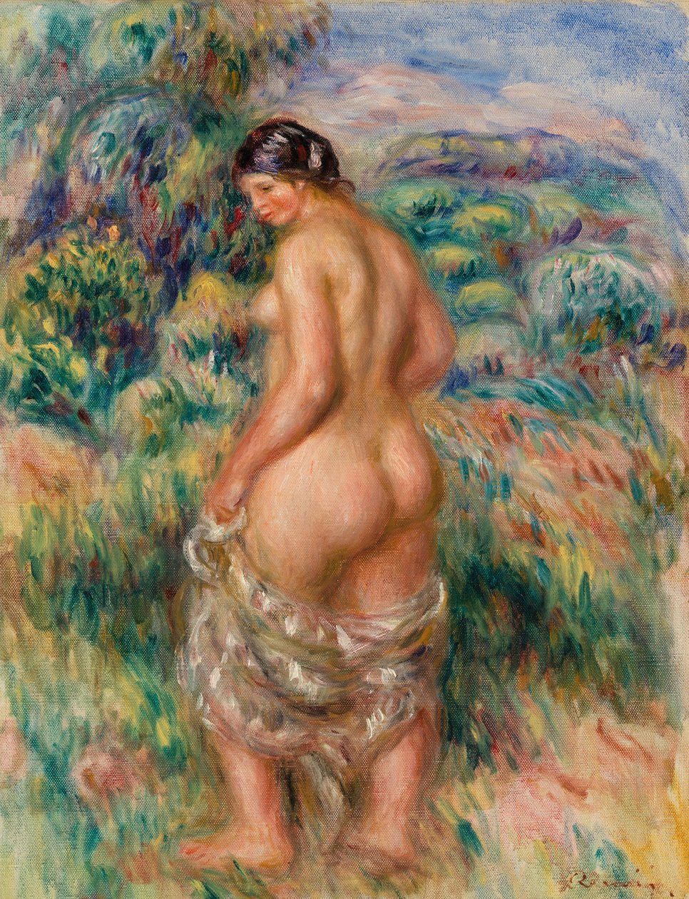 Stojící Bather od Pierre Auguste Renoir