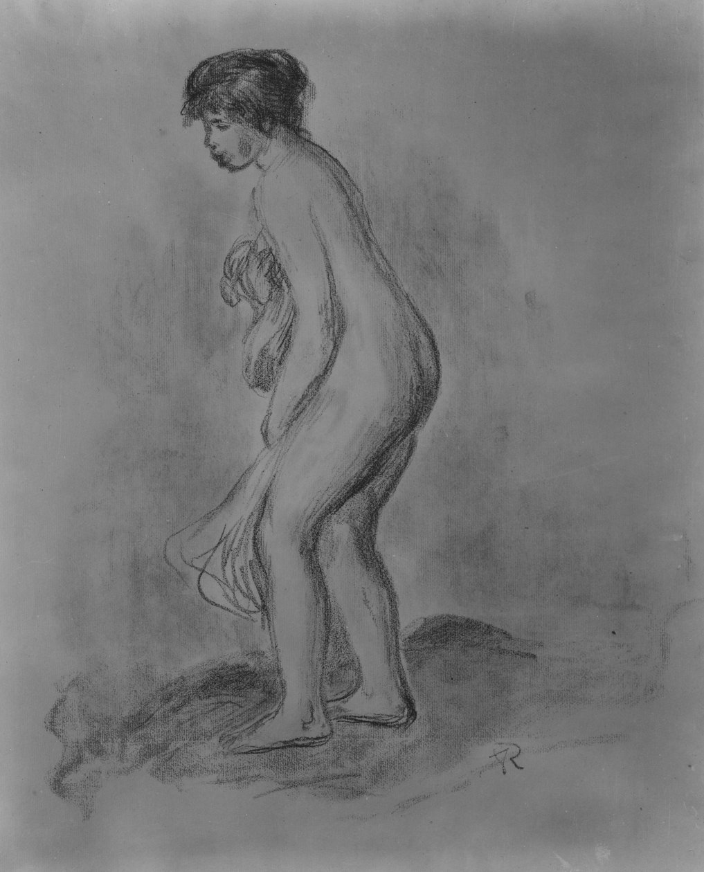 Stojící lazebník, 1896. od Pierre Auguste Renoir
