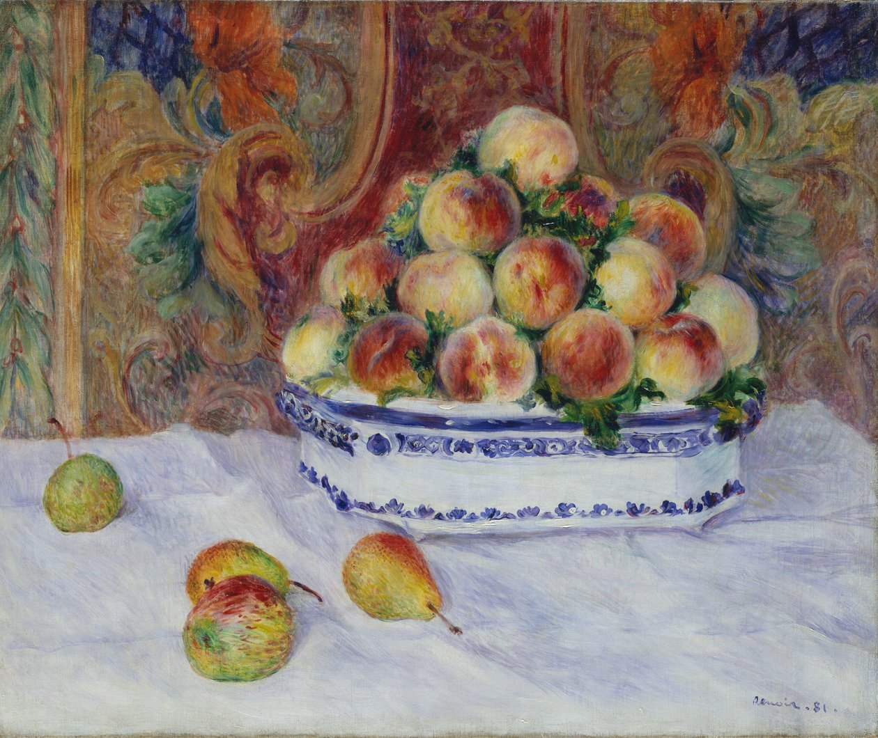 Zátiší s broskvemi, 1881 od Pierre Auguste Renoir