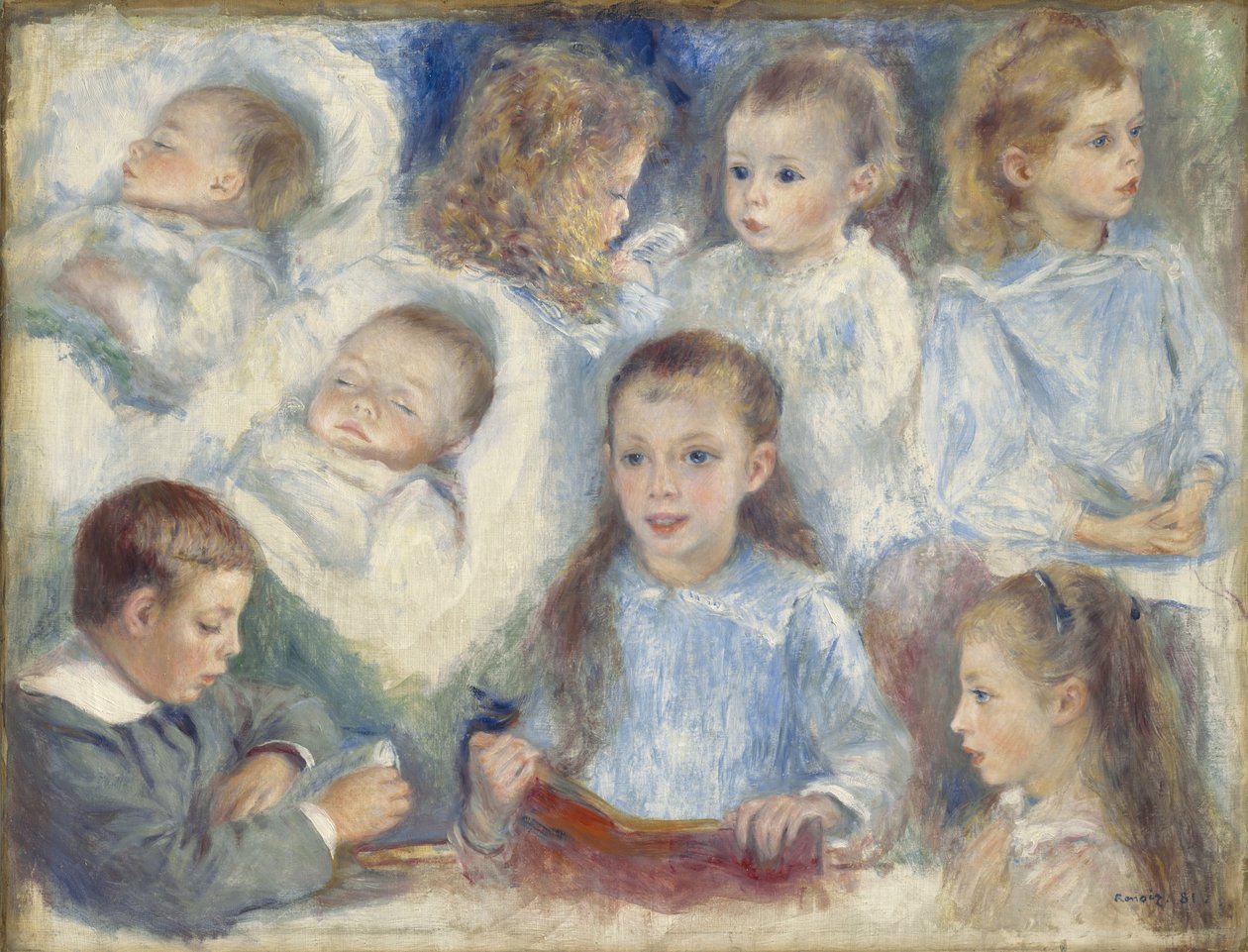 Studie hlav od Pierre Auguste Renoir