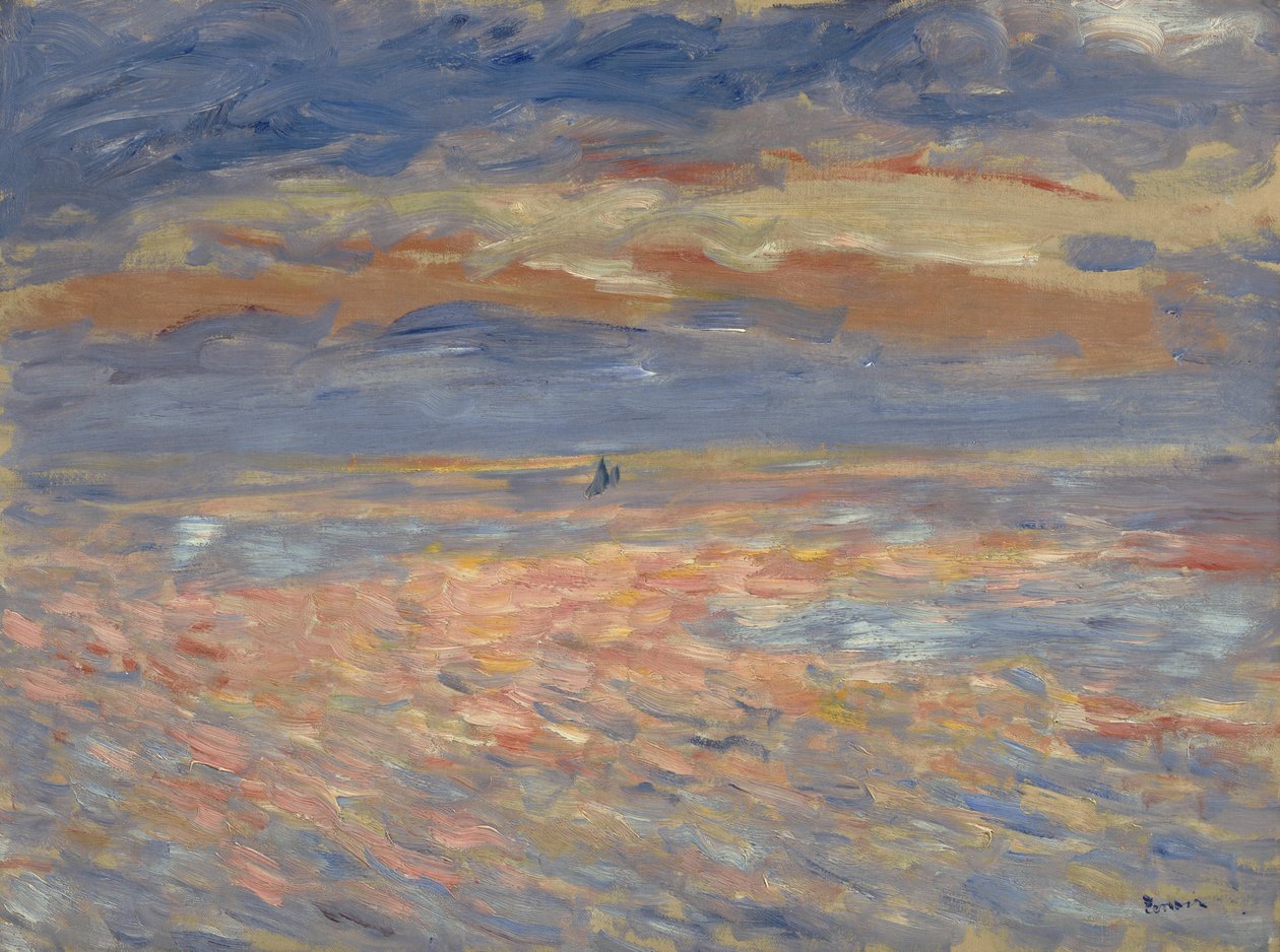 Západ slunce, 1879 nebo 1881 od Pierre Auguste Renoir