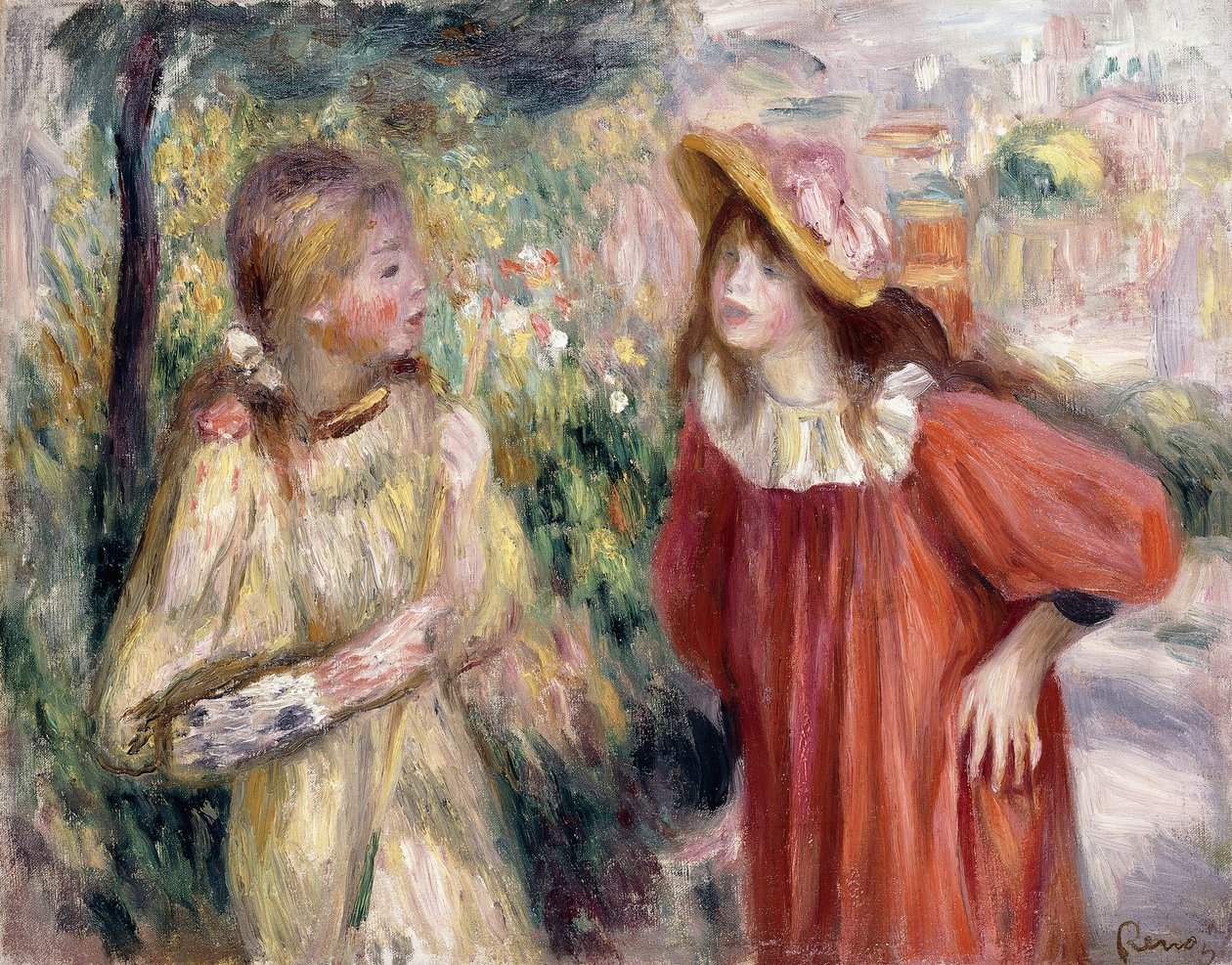 Rozhovor, 1895 od Pierre Auguste Renoir