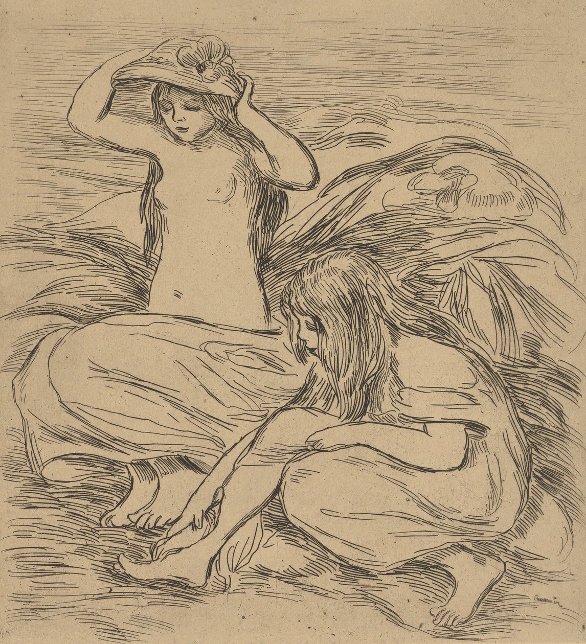 Dva lazebníci Dva koupající se, 1895. od Pierre Auguste Renoir