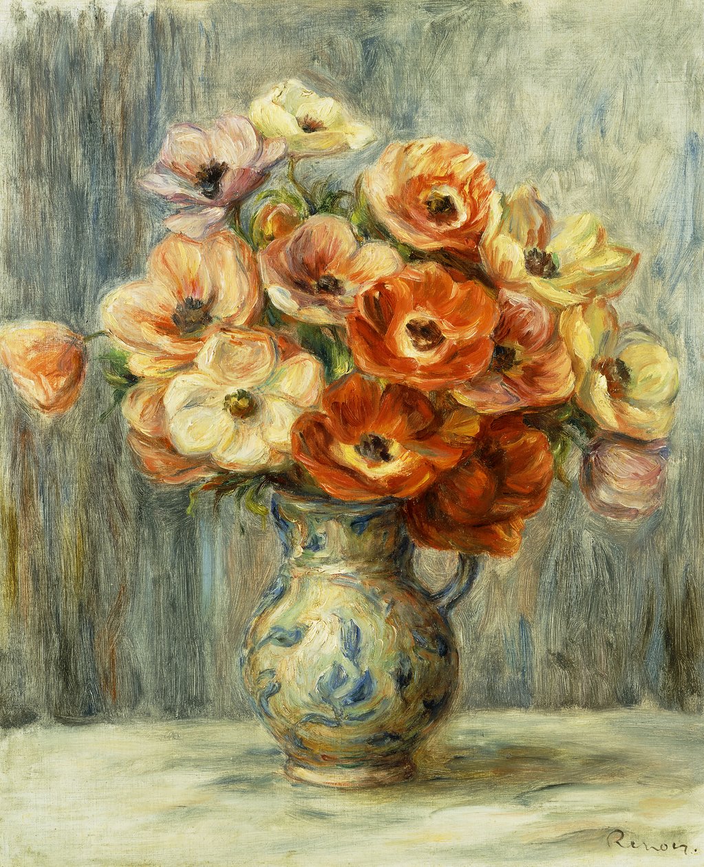 Váza d" Sasanky, od Pierre Auguste Renoir
