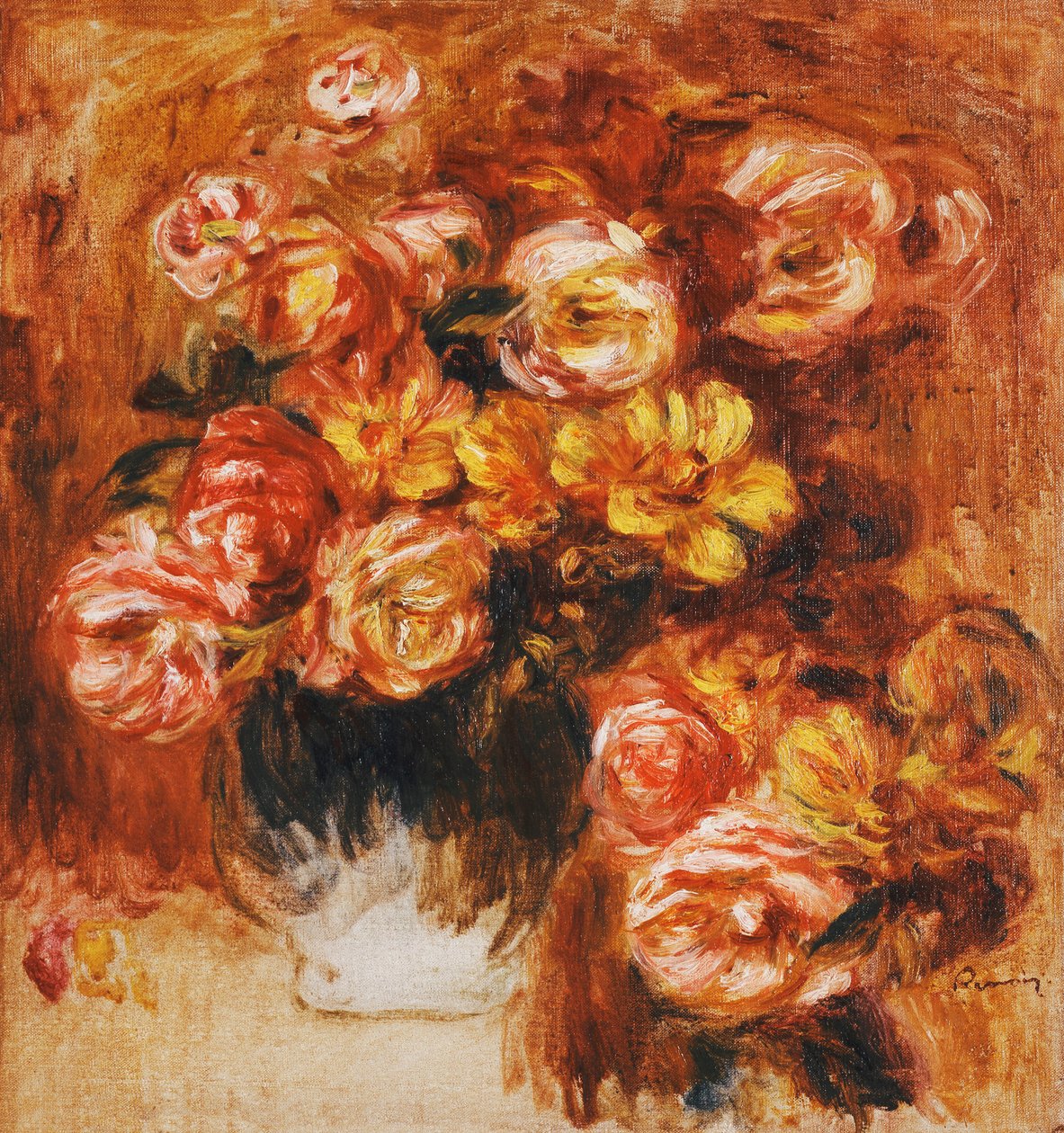Váza s růžemi; Váza s růžemi, od Pierre Auguste Renoir