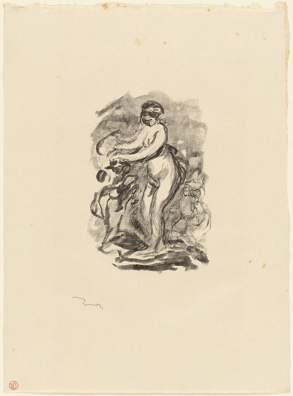 Žena s Vinnou révou, 1. varianta od Pierre Auguste Renoir