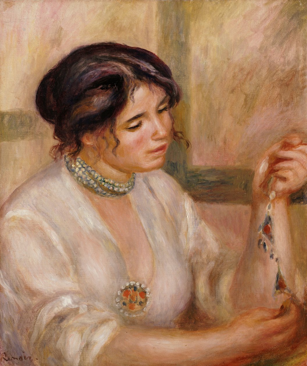 Žena s náhrdelníkem od Pierre Auguste Renoir