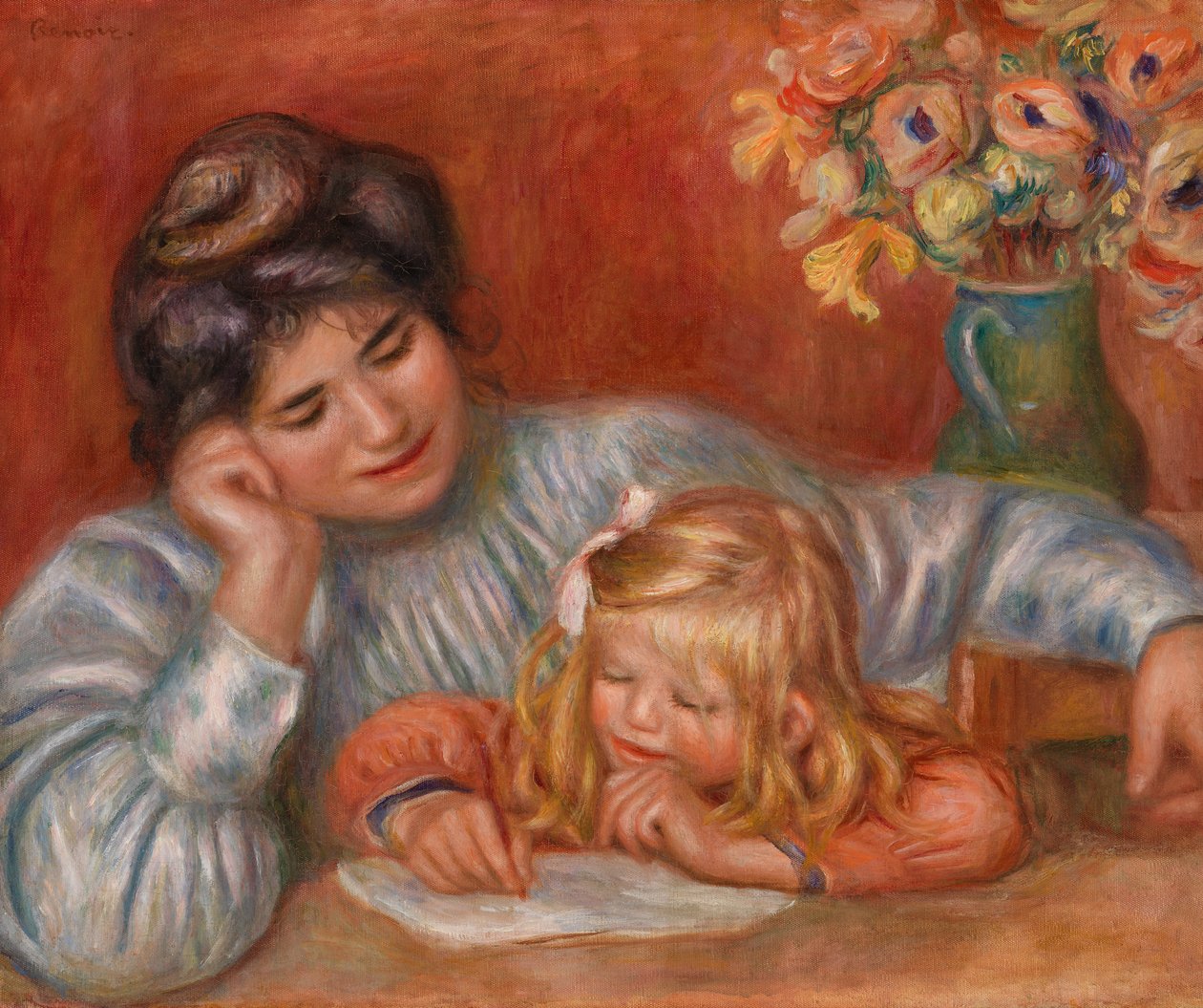 Lekce psaní od Pierre Auguste Renoir