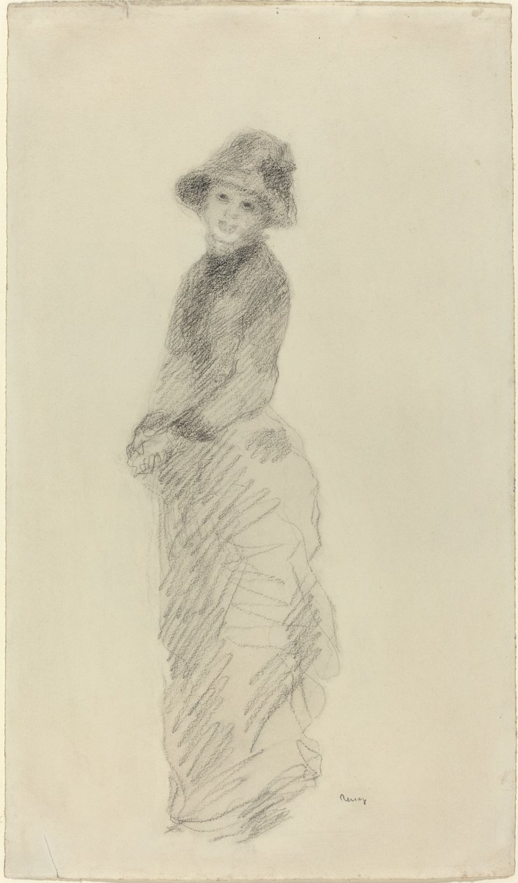 Mladá žena stojící, c. 1880. od Pierre Auguste Renoir