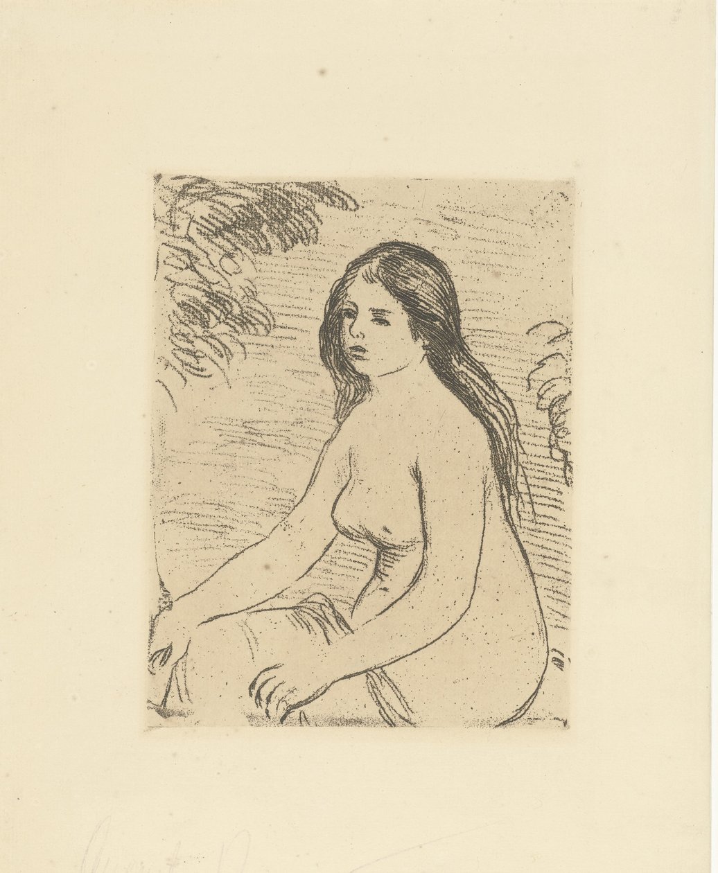 Sedící nahá žena Femme nue assise od Pierre Auguste Renoir