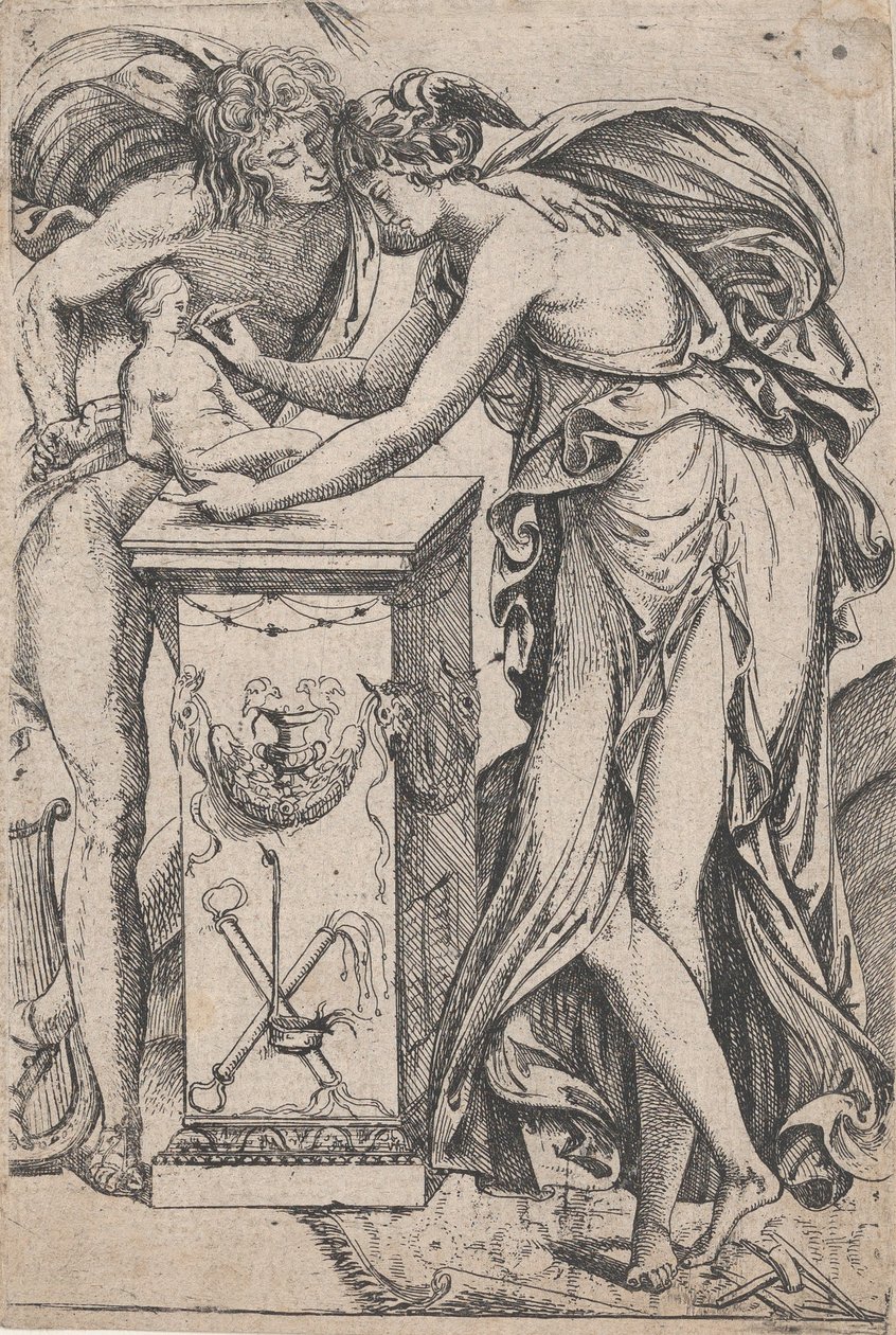 Apollo a duch sochařství, 1607-61. od Pierre Biard