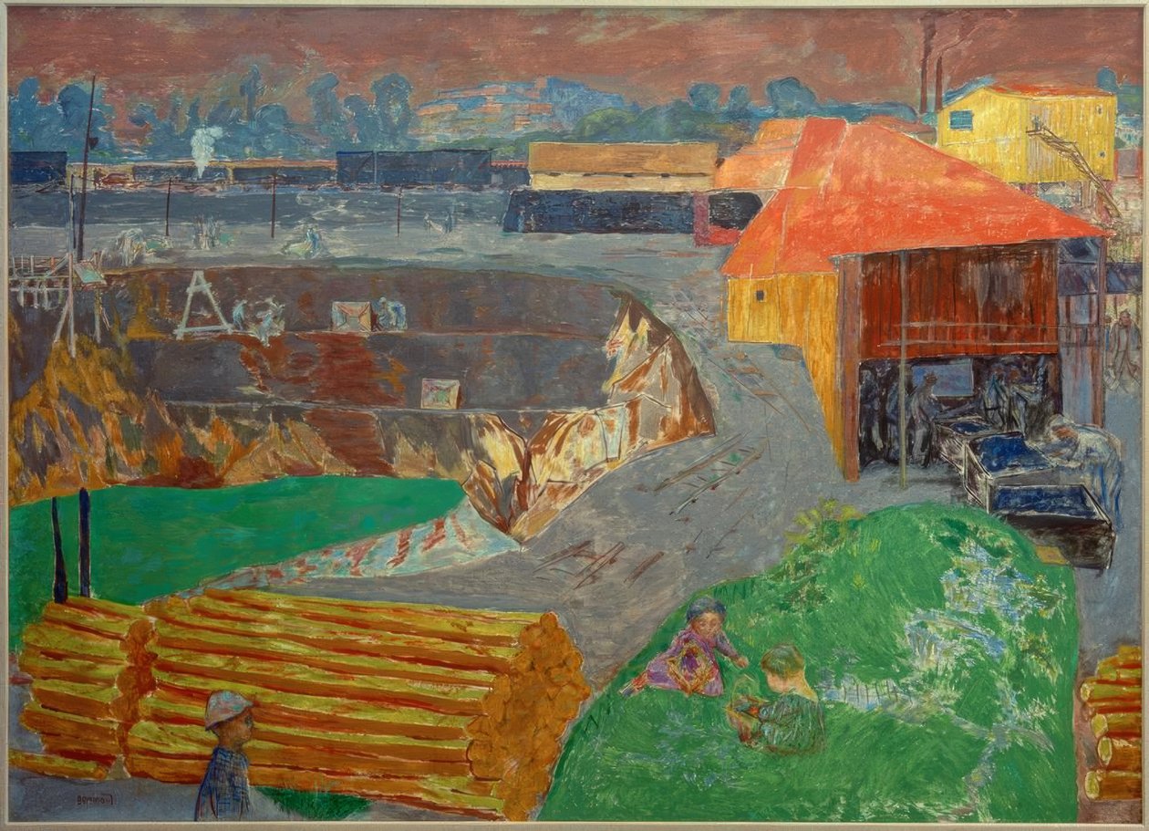 Lom na hnědé uhlí od Pierre Bonnard