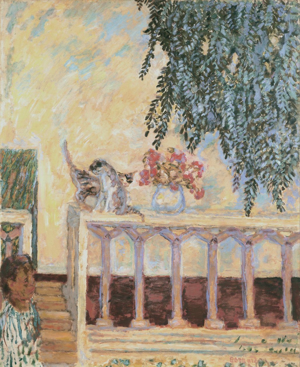 Kočky na zábradlí od Pierre Bonnard