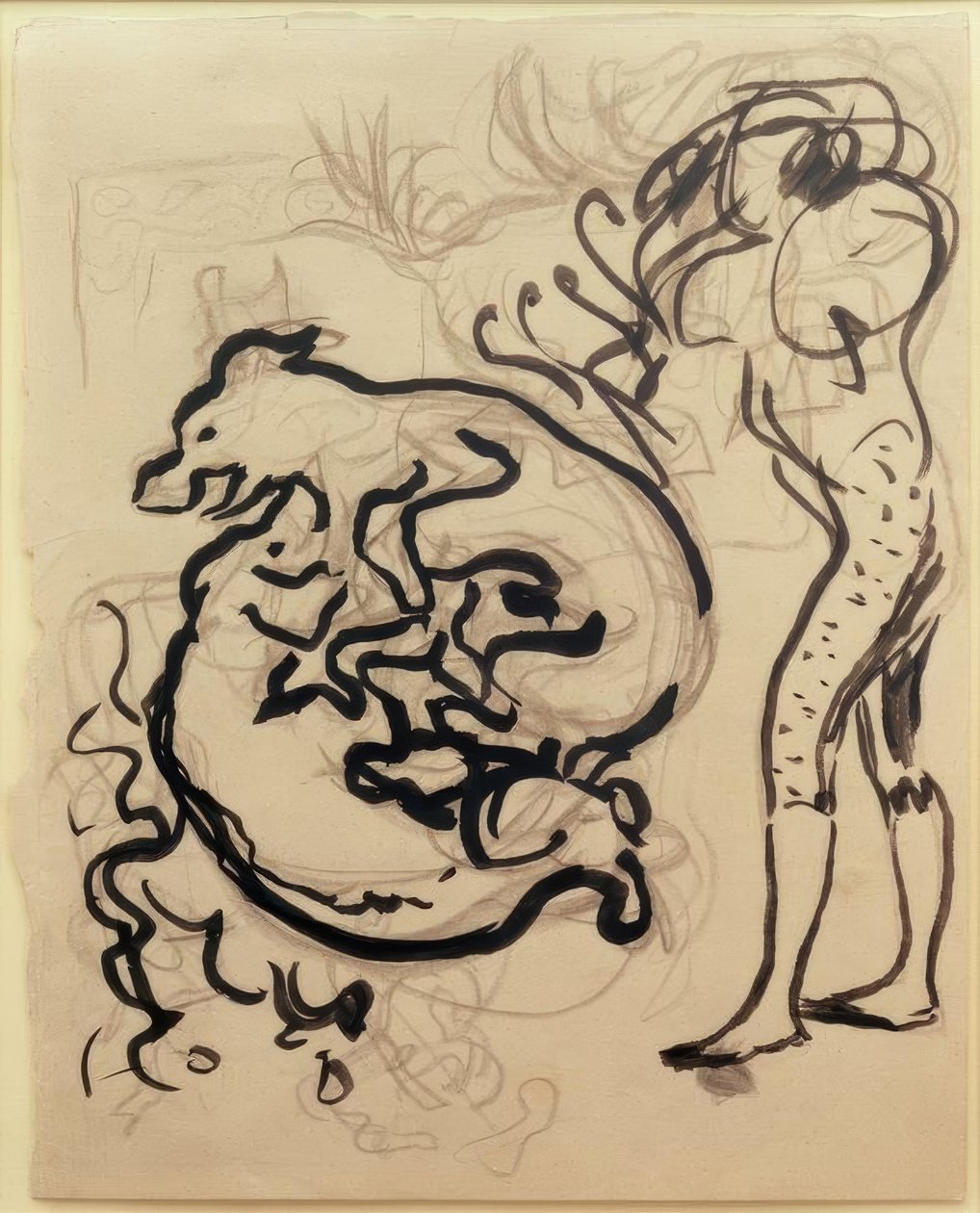 Psi si hrají a postava od Pierre Bonnard