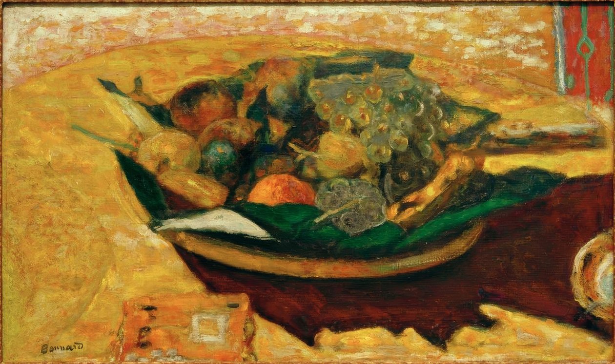 Mísa ovoce na stole od Pierre Bonnard