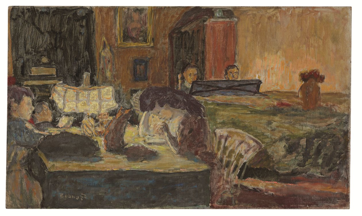 Večer v salonu od Pierre Bonnard