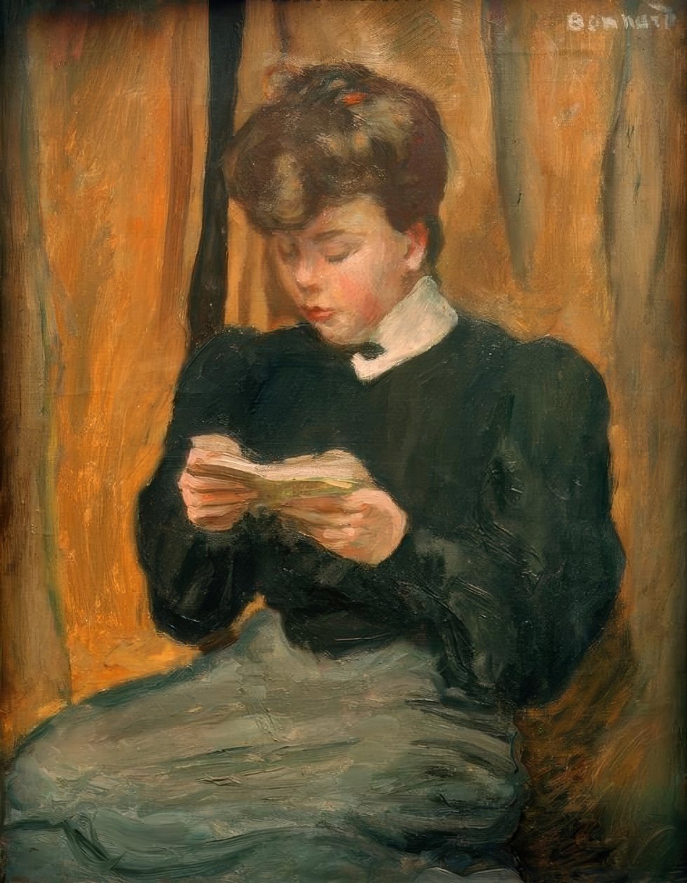 Žena čte knihu od Pierre Bonnard