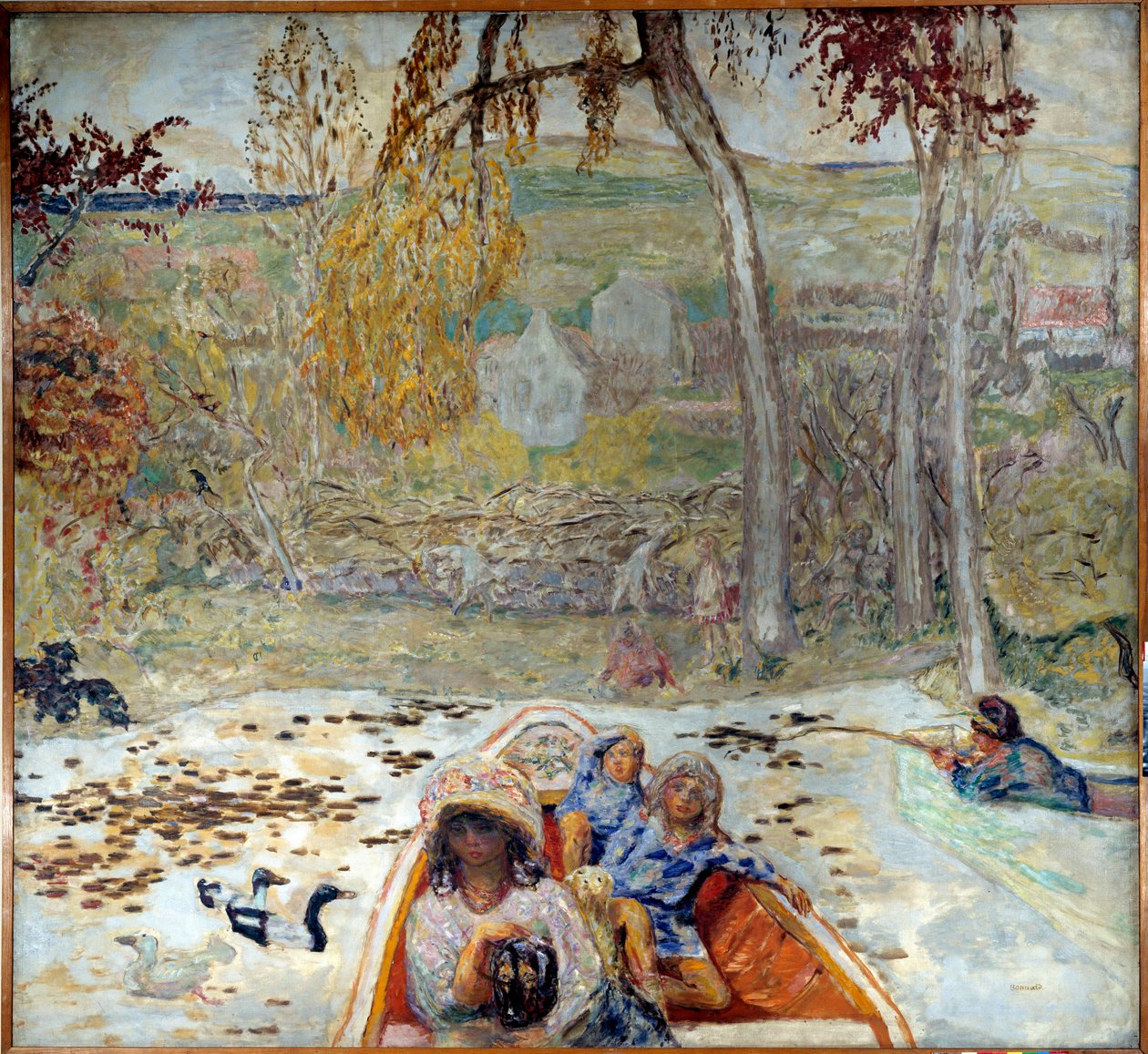 Ve člunu od Pierre Bonnard