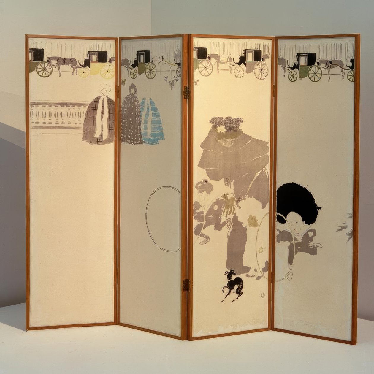 Promenade des nannies (vlys taxíků) od Pierre Bonnard