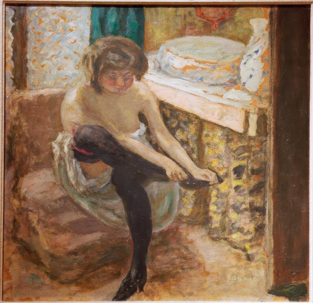 Žena s černými punčochami od Pierre Bonnard