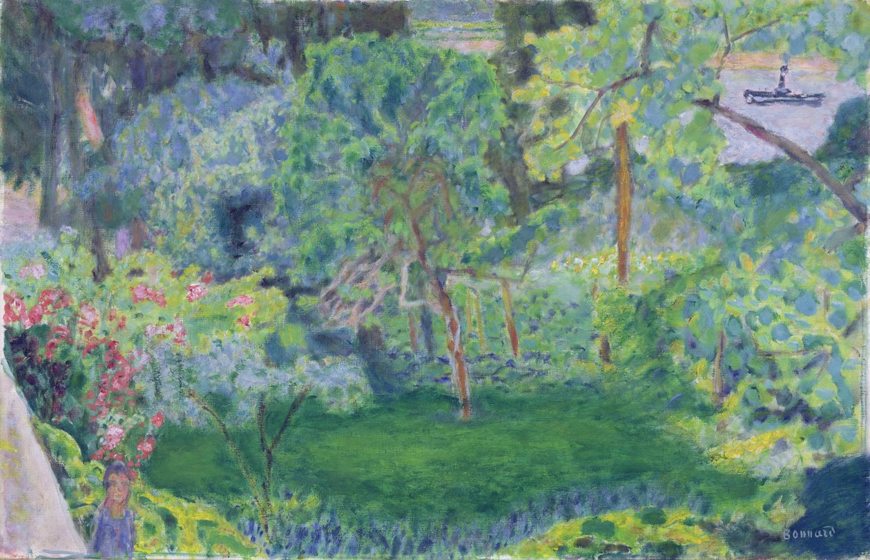 Krajina s bárkou, asi 1930 od Pierre Bonnard