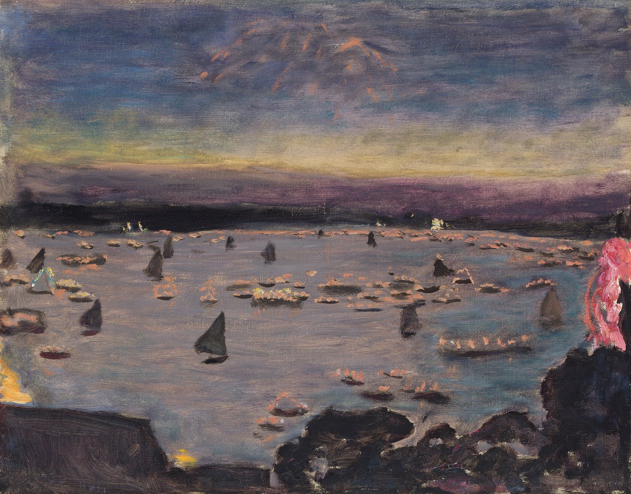 Lucernový průvod na vnější Alster, 1913 od Pierre Bonnard
