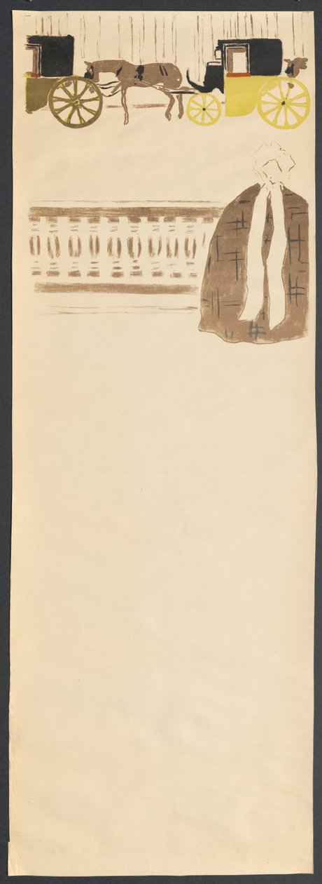 Promenáda ošetřovatelek, vlys kočárů, 1895. od Pierre Bonnard