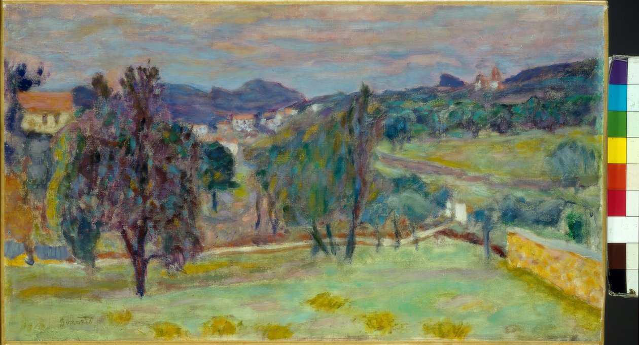 Fialová krajina ve večerních hodinách od Pierre Bonnard