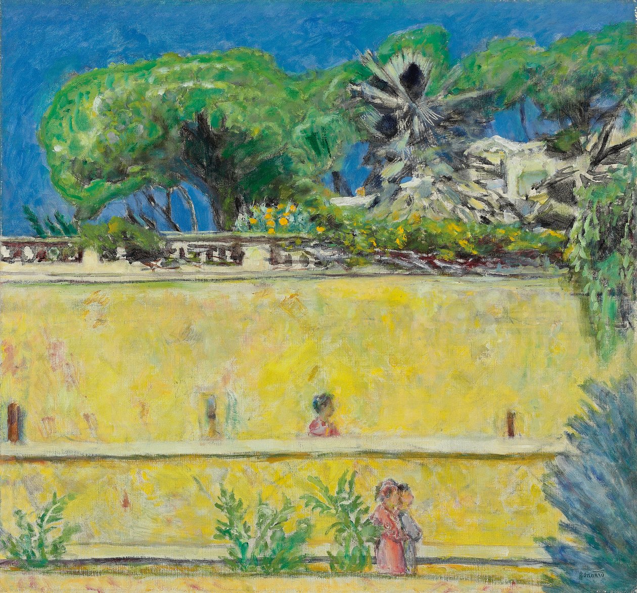 Terasa v poledne, kolem roku 1925 (olej na plátně) od Pierre Bonnard