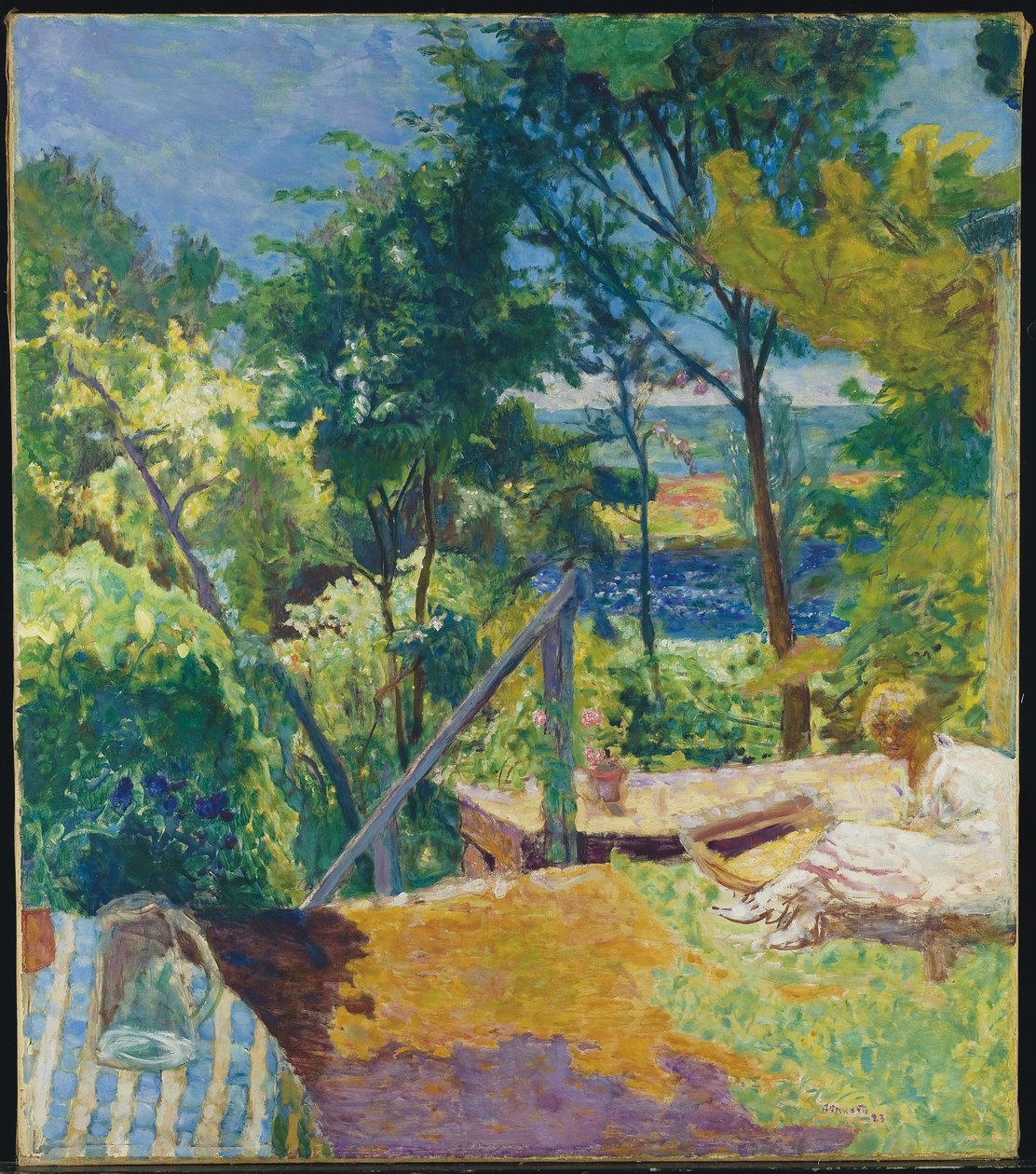 Terasa ve Vernonu, 1923 od Pierre Bonnard