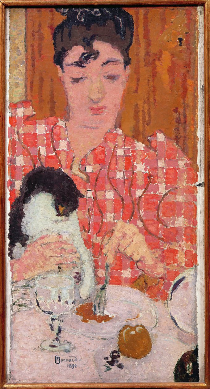 Kostkovaná halenka, 1892 od Pierre Bonnard