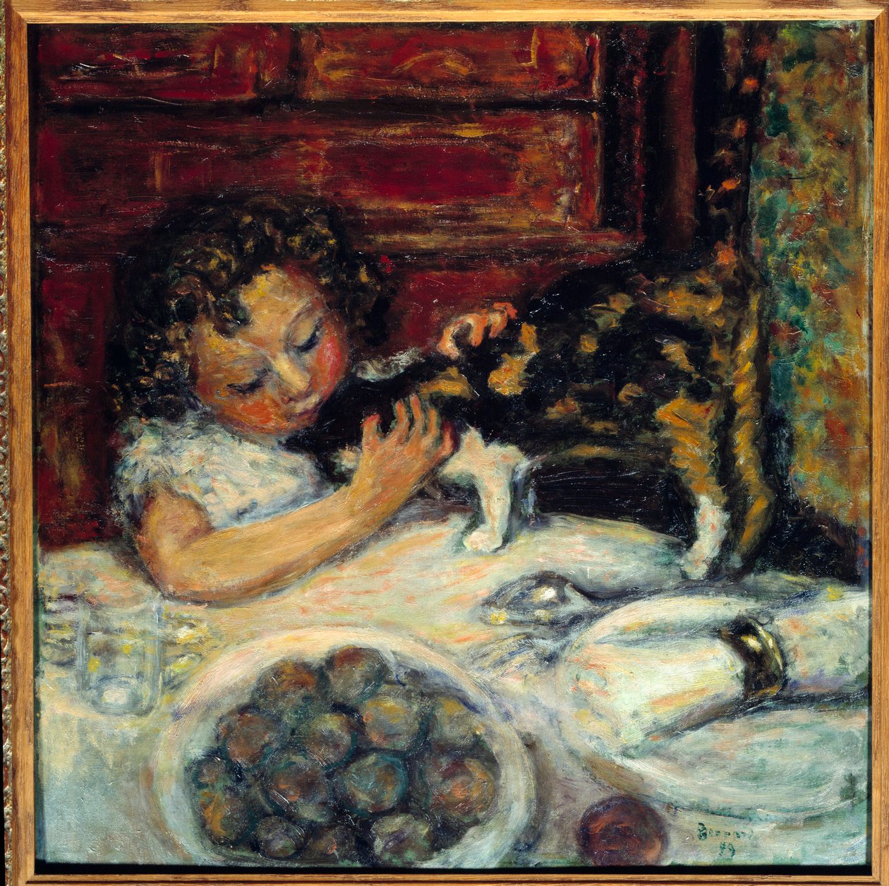 Holčička s kočkou od Pierre Bonnard