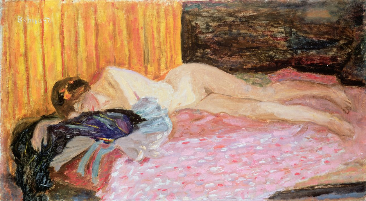 Růžová pohovka od Pierre Bonnard