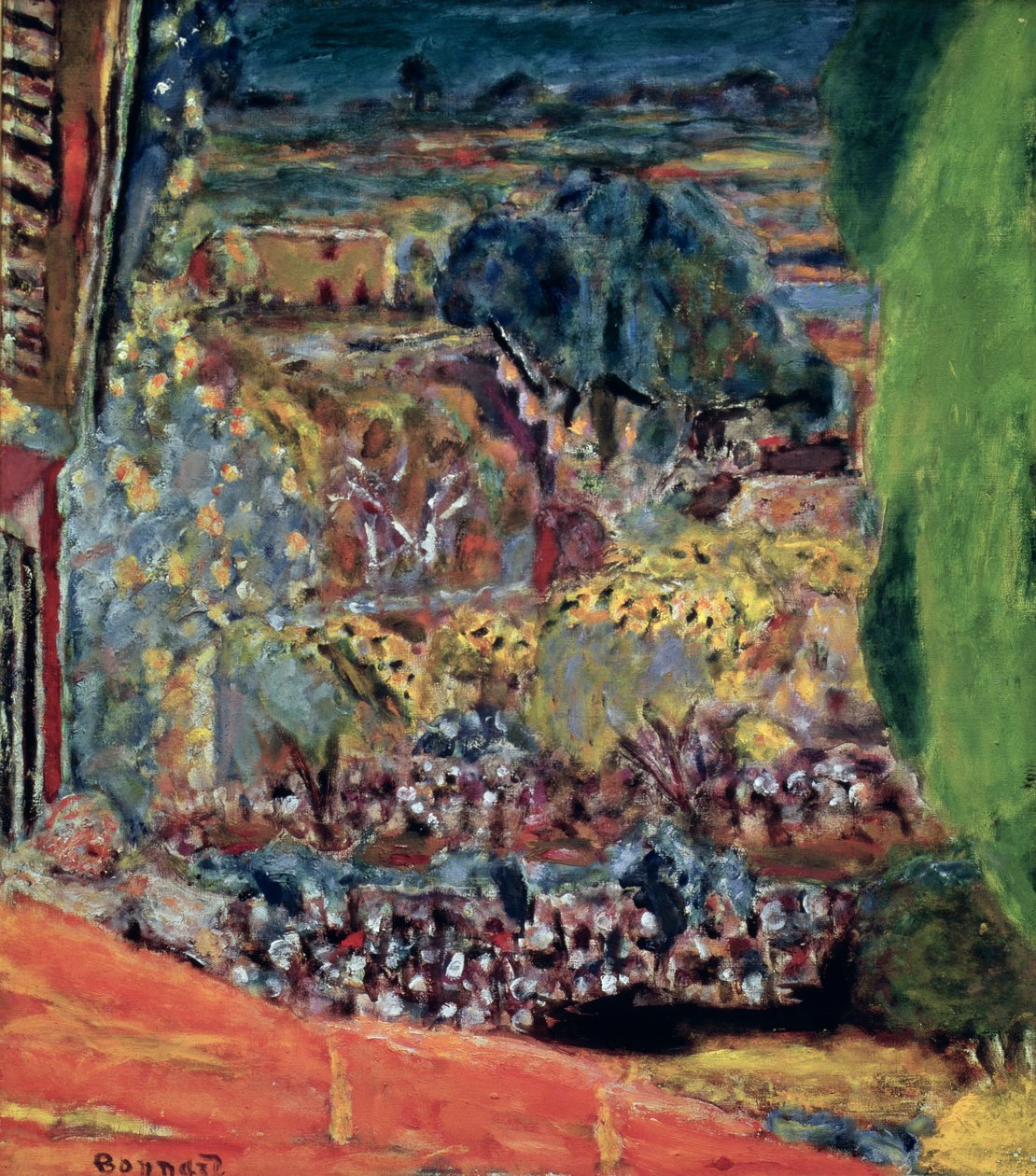 Červená střecha v Le Cannet, 1945 od Pierre Bonnard