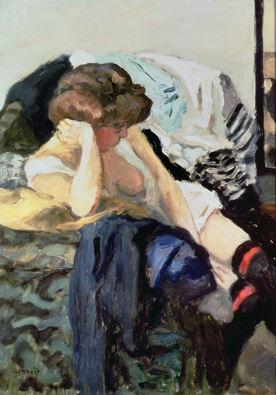 Červené podvazky od Pierre Bonnard