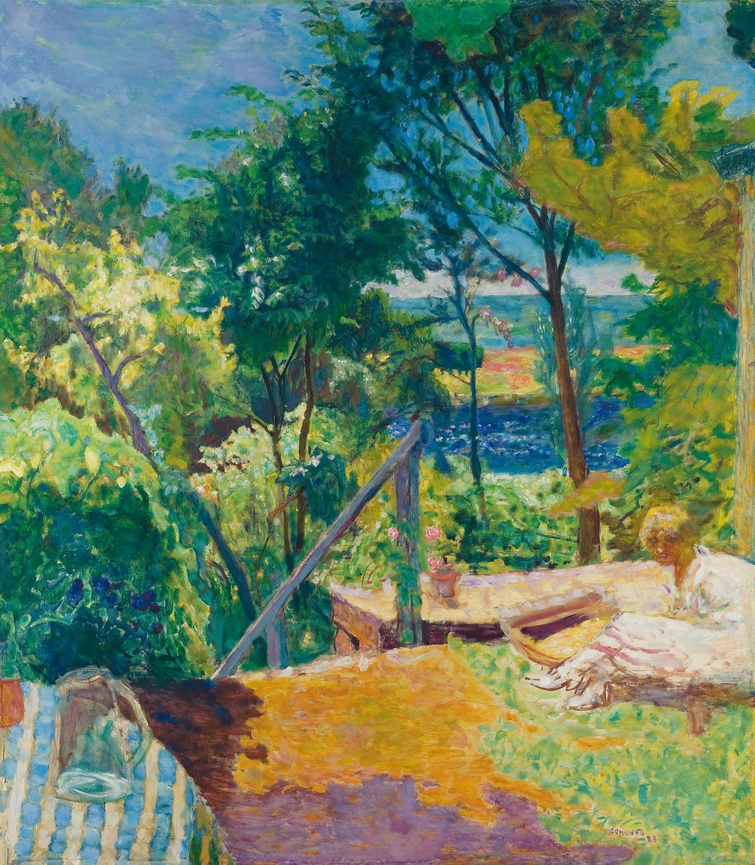 Terasa ve Vernonu, 1923 od Pierre Bonnard