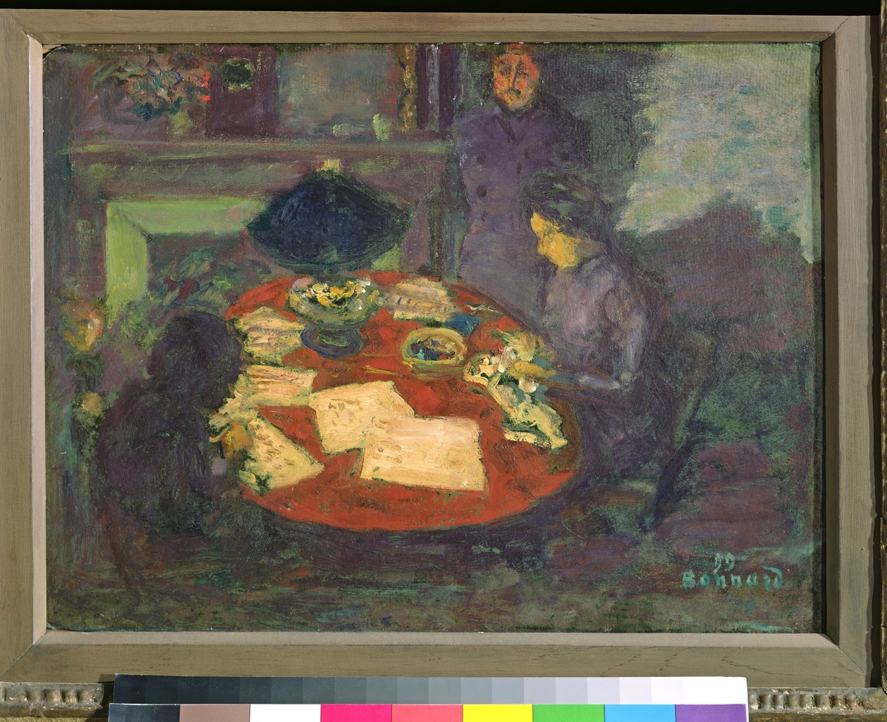 Pod lampou, 1899 (olej na kartonu) od Pierre Bonnard