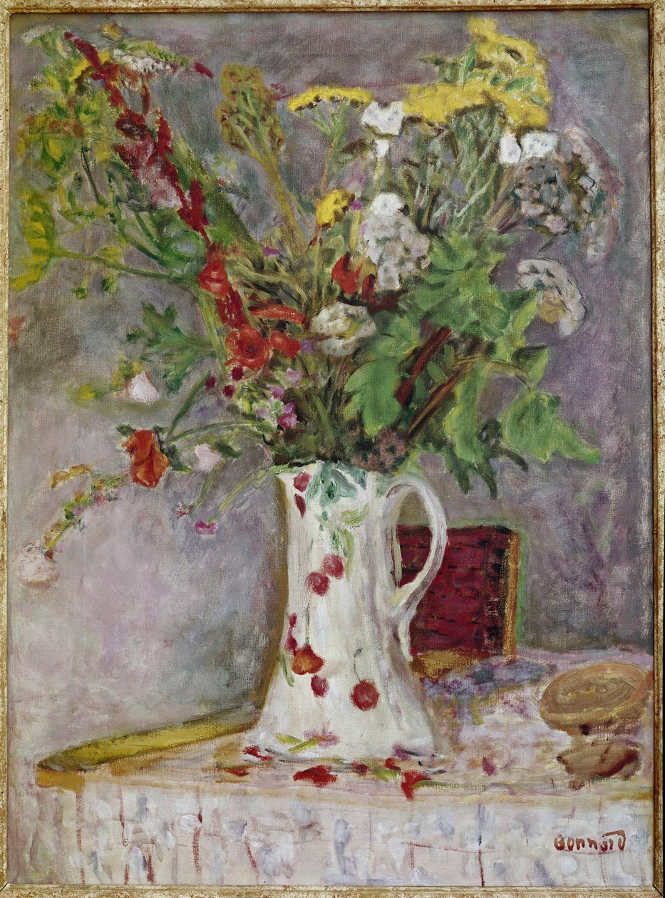 Váza s květinami (olej na plátně od Pierre Bonnard