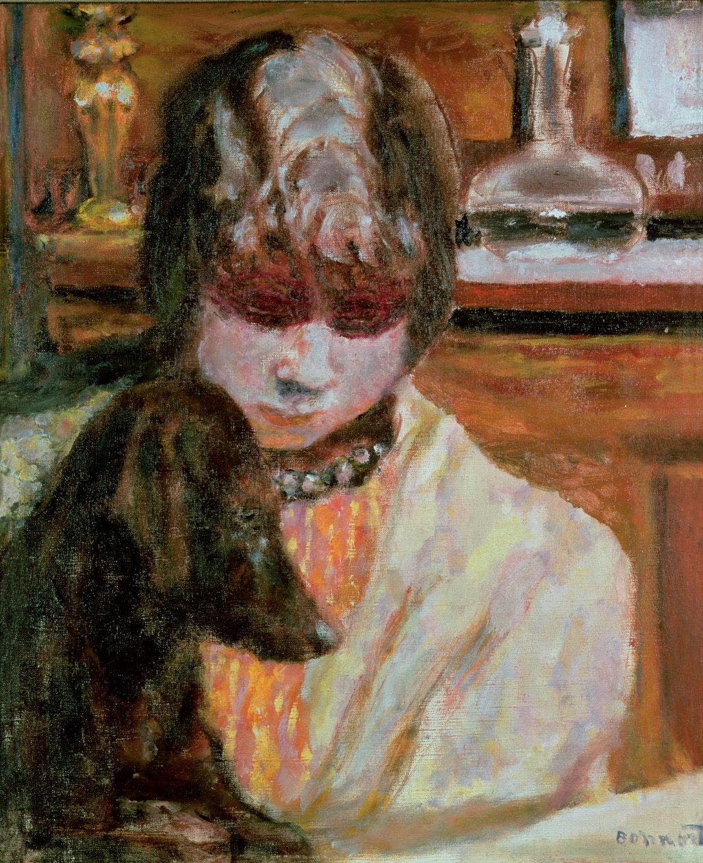 Žena se psem, kolem roku 1913 od Pierre Bonnard