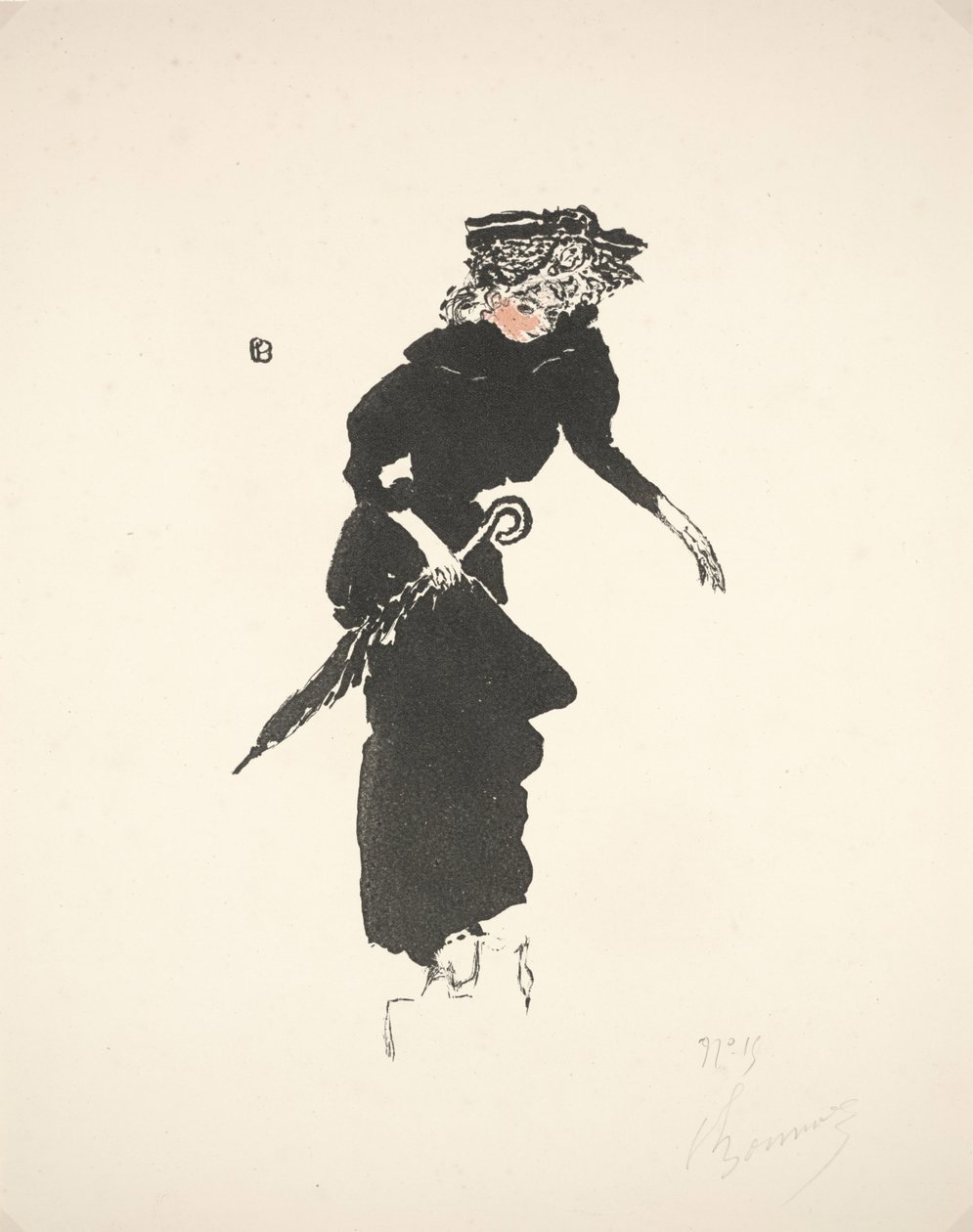 Žena s deštníkem od Pierre Bonnard