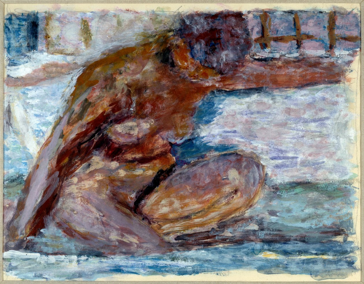 v podřepu nahá od Pierre Bonnard