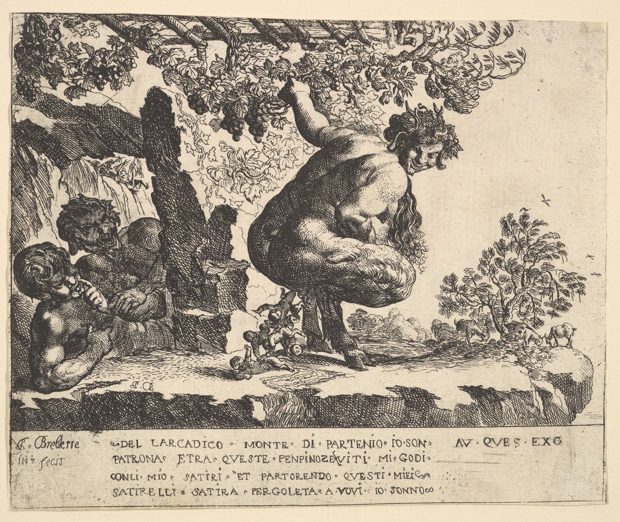 Narození Satyrů, 1610-42. od Pierre Brebiette