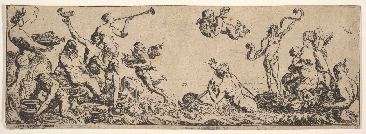 Neptun a Amfitrit, 1615-42. od Pierre Brebiette