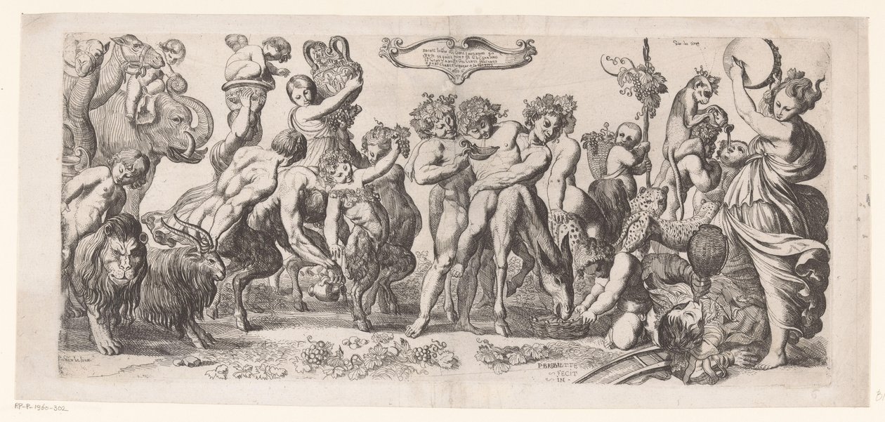 Triomf van Bacchus od Pierre Brebiette