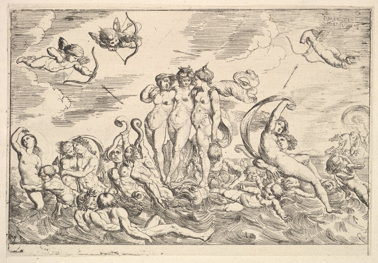 Triumf Galatea, 1610-42. od Pierre Brebiette