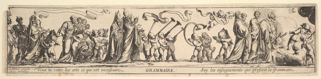 Triumph of Grammar, 17. století. od Pierre Brebiette