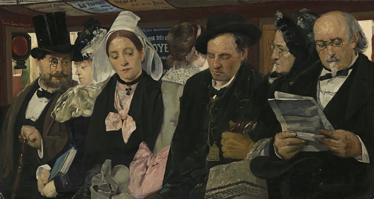 V omnibusu, 1877. od Pierre Carriere Belleuse